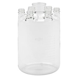 Chemglass Life Sciences Vessel, Bio Reactor, 6L, Low Profile, Graduated,