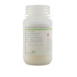 Gold Biotechnology Inc Carbenicillin (Disodium), USP Grade 100 g, Quantity: