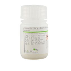 Gold Biotechnology Inc Timentin Ticarcillin/Clavulanate (15/1) 25 g, Quantity: