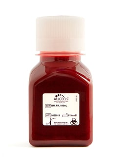 AllCells LLC Whole Bone Marrow, Fresh, 100mL in heparin anticoagulant,