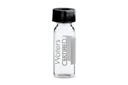 Waters Corp TruView LCMS Certified Clear Glass 12 x 32 mm Screw Neck Vial, with Cap and PTFE/Silicone Septum, 2 mL Volume, 100/pk