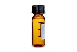 Waters Corp TruView LCMS Certified Amber Glass 12 x 32 mm Screw Neck Vial, with Cap and PTFE/Silicone Septum, 2 mL Volume, 100/pk