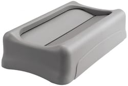 MSC Rubbermaid FG267360GRAY Rectangle Lid for Use with 23 Gallon Rectangular Trash Cans Gray, Plastic, For Slim Jim Trash Cans