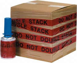 MSC&nbsp;Goodwrappers Identi-Wrap Stretch Film, Do Not Double Stack, 80 Gauge, 5 in. x 500 ft., 6/Cs.