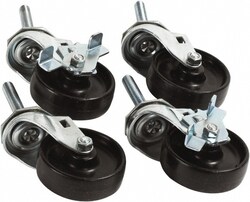 MSC Partners Brand Casters, For Vertical Roll Paper Cutter, Black, 4/Set | Buy Online | MSC | Fisher Scientific
