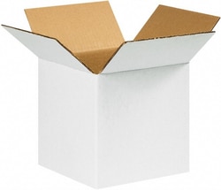MSC MSC Corrugated Box, 8x8x8 in, White, 65 lb, 25 ea, Quantity: Each of