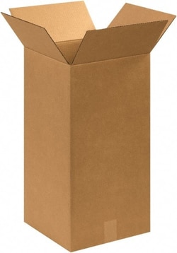 MSC Made in USA 121224 12" Wide x 12" Long x 24" High Rectangle Corrugated