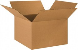 MSC Made in USA 181812 18" Wide x 18" Long x 12" High Rectangle Corrugated