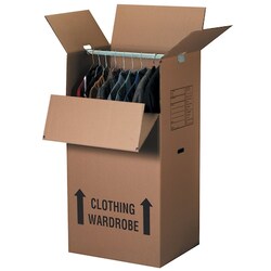 MSC Aviditi Wardrobe Box, 24x20x46in, Double Wall, 100 lb, 5 Pk., Quantity: