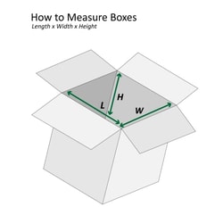 MSC MSC Corrugated Box, 1-Wall, Kraft, 65 lb Capacity, 1 ea, Quantity:
