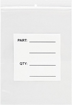 MSC PART BAG W/HANG HOLE, Quantity: Pack of 1000