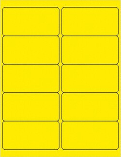 MSC Tape Logic Laser Labels, Fluorescent Yellow, 1 in Circle, 6300/Pk,