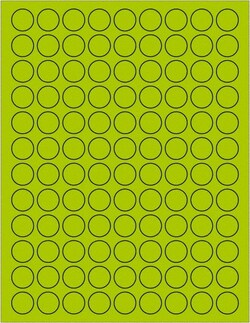 MSC Tape Logic Laser Label, Fluorescent Green, Paper, 10800 Pk, Quantity: