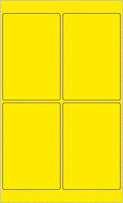 MSC Tape Logic Laser Label, Yellow, 3/4 in Round, 10800/Roll, Quantity: