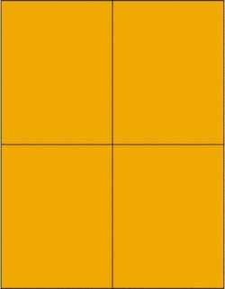 MSC FLUOR RECT LASER LABEL, Quantity: Pack of 400