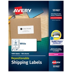 MSC Tape Logic Laser Labels, Fluorescent Orange, 4 x 1, 2000/Pk, Quantity: