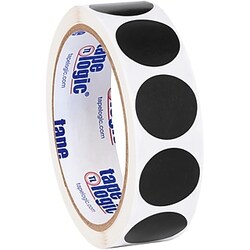 MSC Tape Logic Inventory Label, 1 inch, Circle, Black, 500/Roll, Quantity: