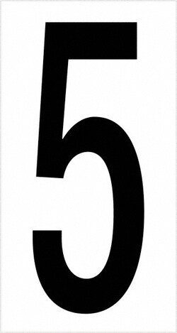 MSC Tape Logic Label, Vinyl, Black/White, 3-1/2 in Length, 50/Pack, Quantity: