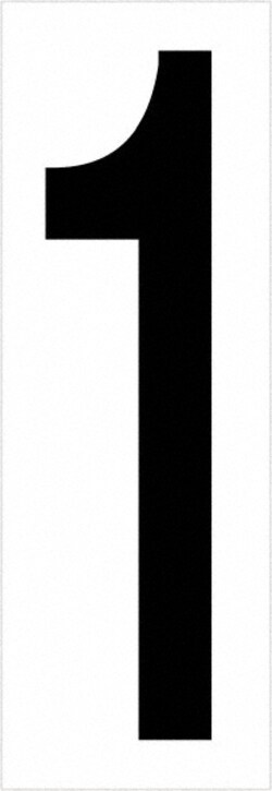 MSC Tape Logic Label, Vinyl, Black-White, 3-1/2 in, 50/Roll, Quantity: