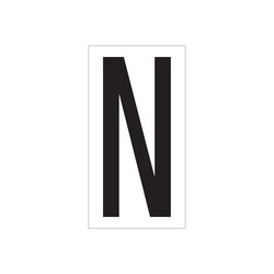 MSC Tape Logic Vinyl Warehouse Letter Label, 'N', 3.5 in, 50/Carton, Quantity: