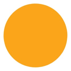 MSC Tape Logic Removable Round Label, 1 inch, Fluorescent Orange, 500/Roll,