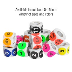 MSC Tape Logic Number Labels, '5', 3 in., Fluorescent Yellow, 500/Roll,
