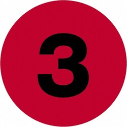 MSC Tape Logic Inventory Labels, Fluorescent Red, 4x4 in, 500/Roll, Quantity: