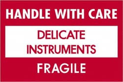 MSC Tape Logic Labels, Handle with Care, Red-White, 2x3 in., 500/Roll | Buy Online | MSC | Fisher Scientific