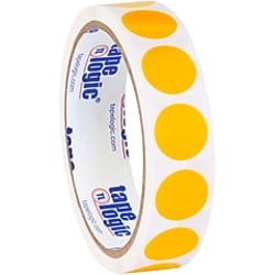 MSC Tape Logic Inventory Circle Labels, 3/4 in, Fluorescent Orange, 500/Roll,