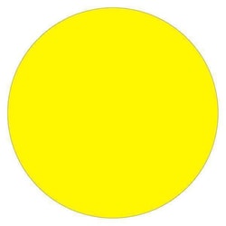 MSC Tape Logic Circle Labels, 2 in Diameter, Fluorescent Yellow, 500/Roll,