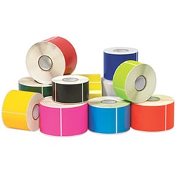 MSC Tape Logic Label, 4x4 in, Light Blue Paper, 500/Roll, Quantity: Each