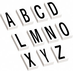 MSC Tape Logic Labels, Black/White A-Z, 3 1/2 in, 1300 Count, Quantity: