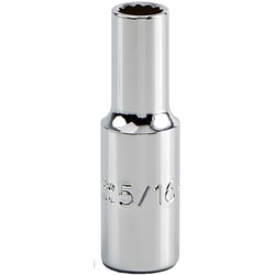 MSC Proto Deep Socket, 3/8 in, 5/16 in, 12-Point, 1 ea, Quantity: Each