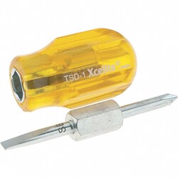 MSC Xcelite 2-in-1 Screwdriver, Phillips 1, Slotted 3/16 in, 2 ea, Quantity: