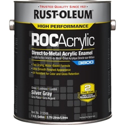 MSC Rust-Oleum Acrylic Enamel, Direct-to-Metal, Silver Gray, Gloss, 1 gal,