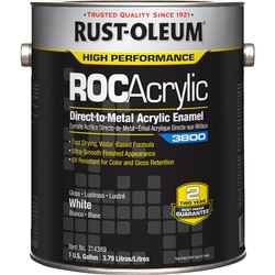 MSC Rust-Oleum Acrylic Enamel, Direct-to-Metal, White, Gloss, 1 gal, Quantity: