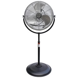 MSC PRO-SOURCE Standing Pedestal Fan, 20 in, 1/8 hp, 3 Speed, Quantity: