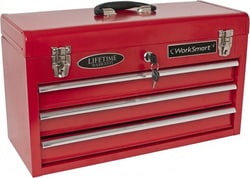 MSC Value Collection Portable Tool Chest, 3 Drawers, Steel, 1 ea, Quantity: