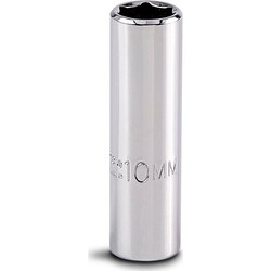 MSC Proto Deep Socket, 1/4 in, 10 mm, 6-Point, 1 ea, Quantity: Each of