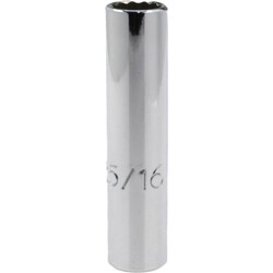 MSC Proto Deep Socket, 1/4 in, 5/16 in, 12-Point, 1 ea, Quantity: Each