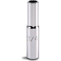 MSC Proto Deep Hand Socket, 1/4 Drive, 3/8, 12-Point, 1 ea, Quantity: Each