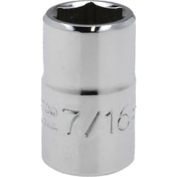 MSC Proto Socket, 3/8 in Drive, 7/16 in, 6-Point, 1 ea, Quantity: Each