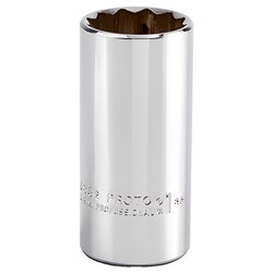 MSC Proto Deep Hand Socket, 3/8 in, 1 in, 1 ea, Quantity: Each of 1