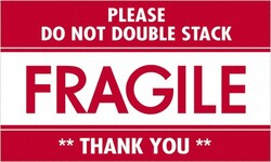 MSC Tape Logic Label, Fragile, 3 x 5 in, Paper, 500/Roll, Quantity: Each