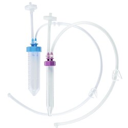 Chemglass Life Sciences Omnitop Sample Tubes, 15mL, with 18" C-Flex Inlet,