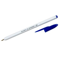 Enterprise Technology Solutions Stick Ballpoint Pen, Medium 1Mm, Blue Ink, White Barrel, Dozen