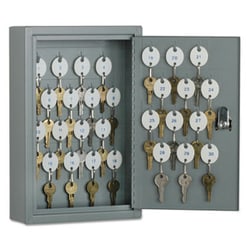Enterprise Technology Solutions Locking Key Cabinet, 30, 8W X 2 5/8D X 12 1/4H, Gray