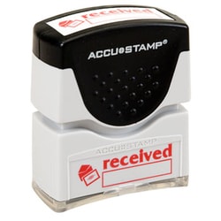 Enterprise Technology Solutions Pre-Inked Message Stamp, Received, Red,