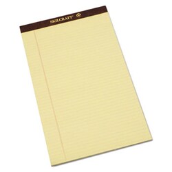 Enterprise Technology Solutions&nbsp;Legal Pads, Wide/Legal Rule, 8.5 X 14, Canary, 50 Sheets, Dozen
