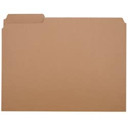 Enterprise Technology Solutions&nbsp;Medium File Folders, 1/3-Cut Tabs, Letter Size, Kraft, 100/Box
